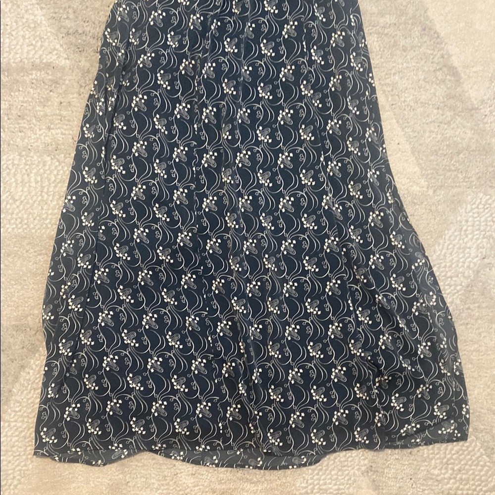 🔵J. Crew Blue and White Smocked Maxi Dress for Wedding Guest - Picture 12 of 13